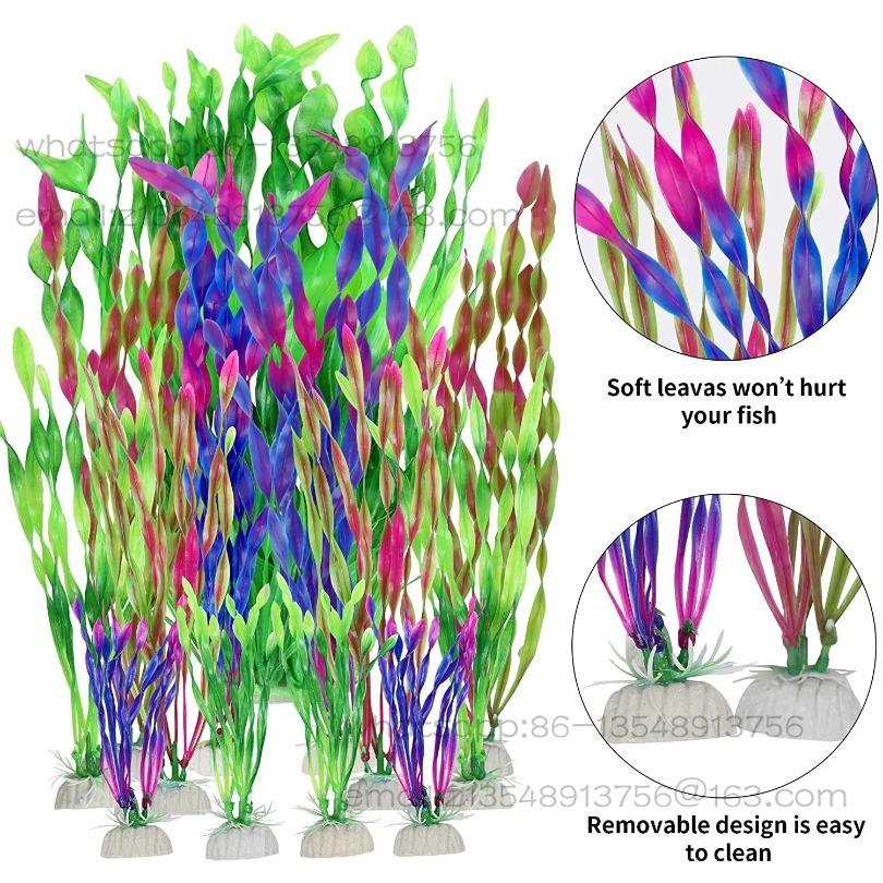 5/10pcs Plastic Aquarium Plant - огляд і ціна Aquarium Decor