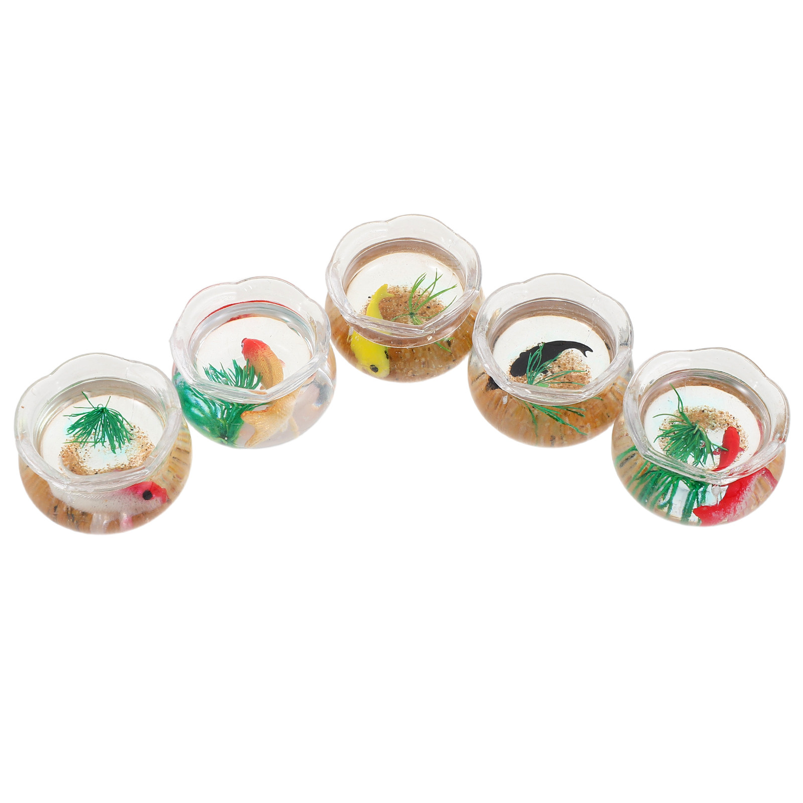 5pcs Miniature Koi Fish Tank:  - огляд і ціна Aquarium Plants